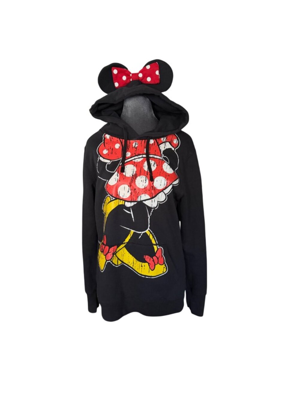Disney Parks Minnie Mouse Hoodie With Ears & Bow Size M - Picture 4 of 5